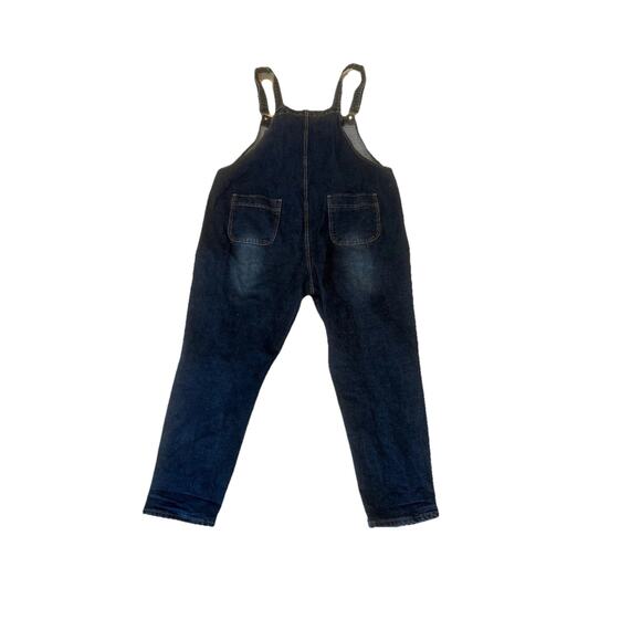 Soojun Overalls Womens Size 2XL Blue Denim Dark Wash Stretch Straight Leg - Picture 7 of 7